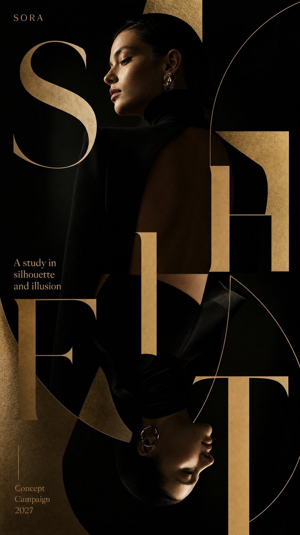 High-end fashion campaign poster made from a ChatGPT image prompt