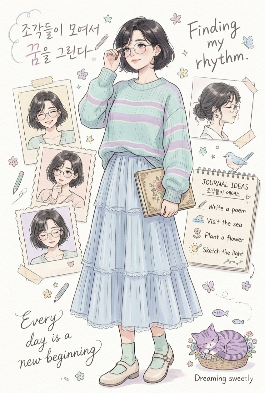 GPT Image 2 唯美剪贴簿风动漫插画成片，可复制 Prompt 用于治愈生活视觉