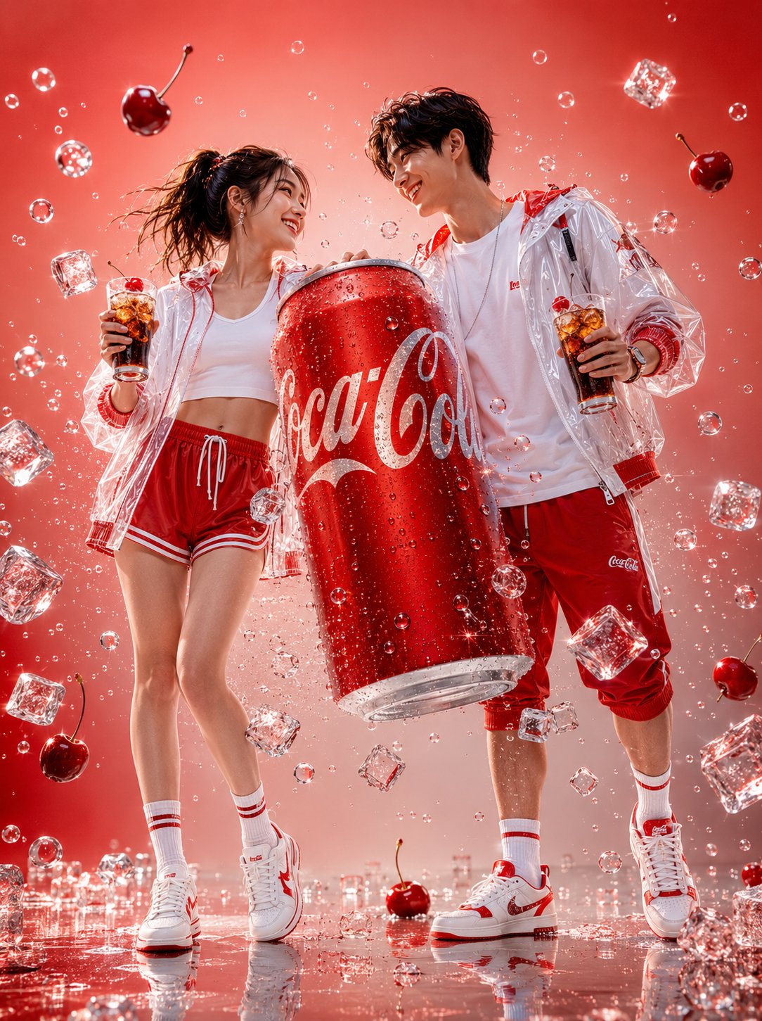 GPT Image 2 日系情侣可口可乐广告成片，可复制 Prompt 用于甜蜜品牌视觉